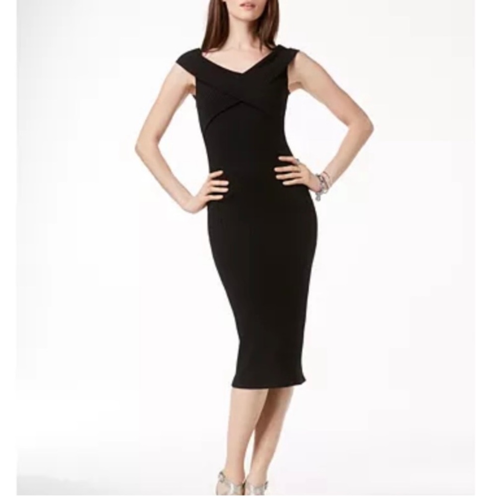 BNWOT!! Michael Michael Kors V Neck Body-Con Midi Dress
